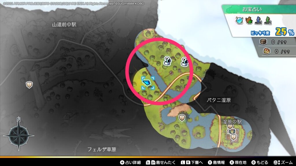 マジカルハット_ツバイザ草原島の出現マップ