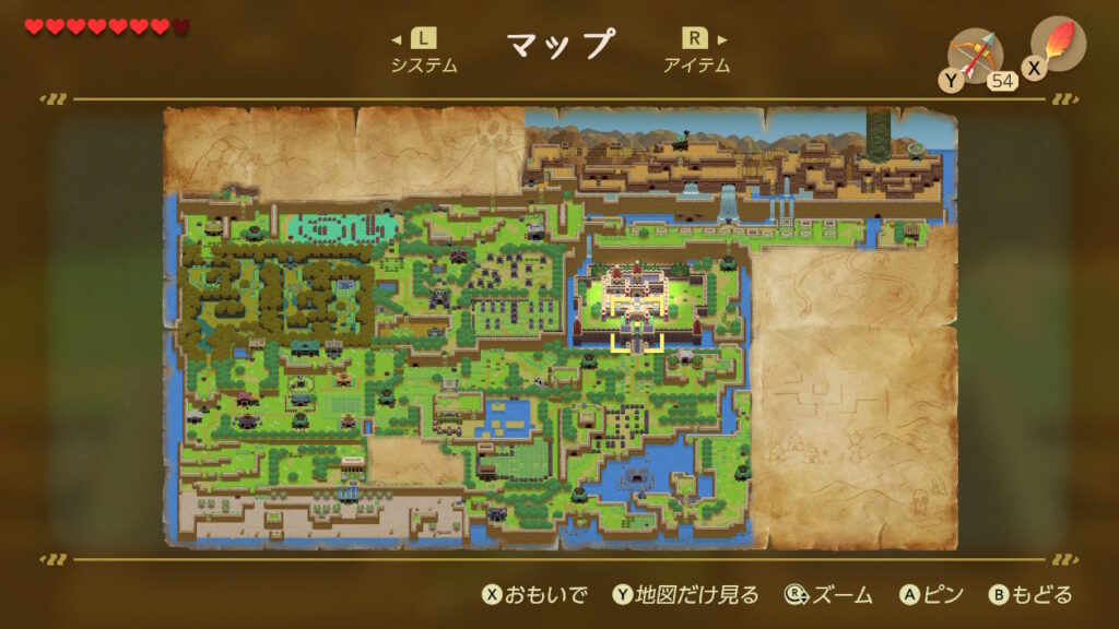 カナレットの城の場所（マップ）1