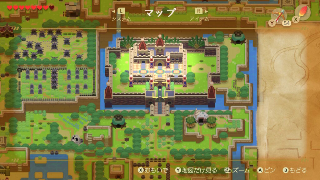 カナレットの城の場所（マップ）2