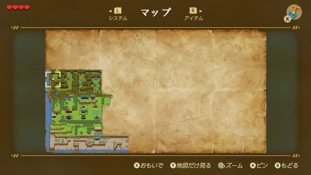 キノコの入手場所（マップ）