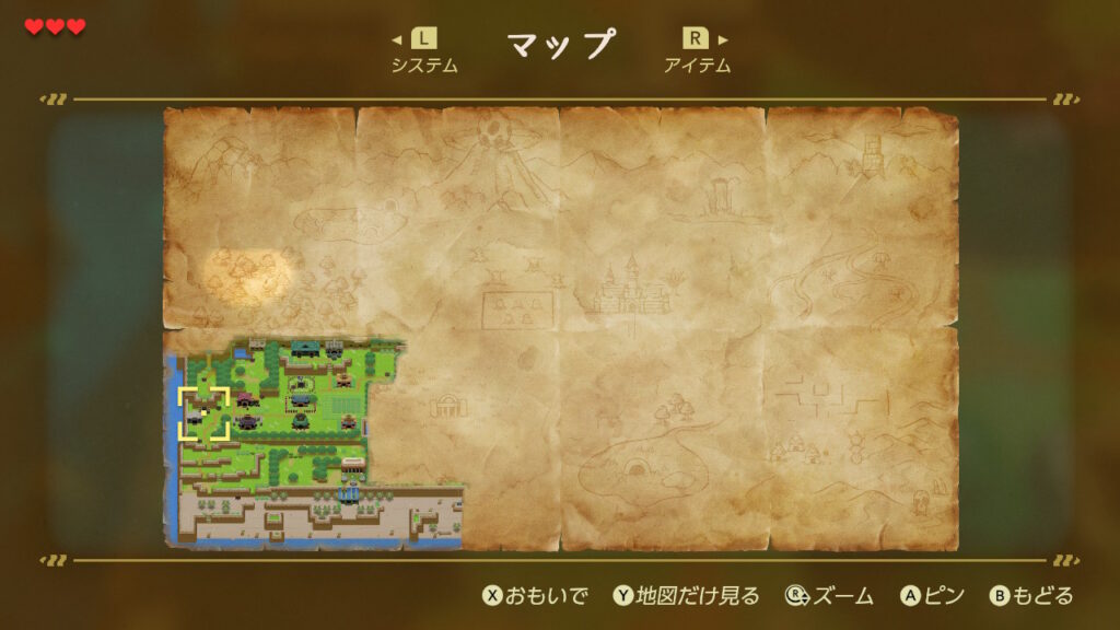 ハートのかけら1の場所（マップ）