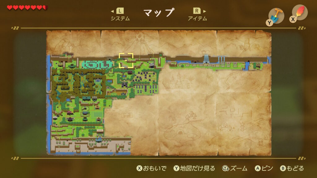 ヒミツの貝がら10の入手場所（マップ）1