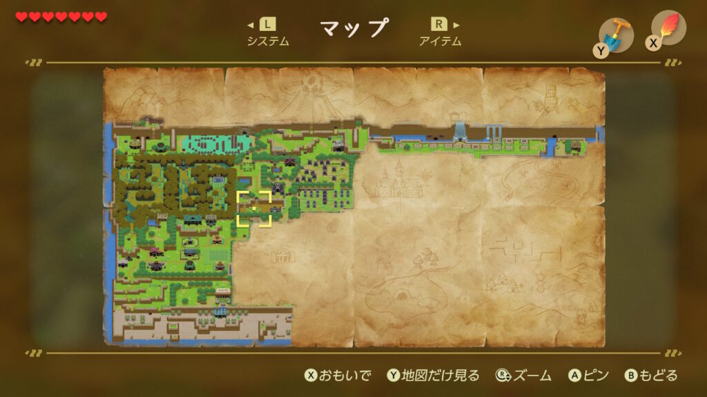 ヒミツの貝がら11の入手場所（マップ）1