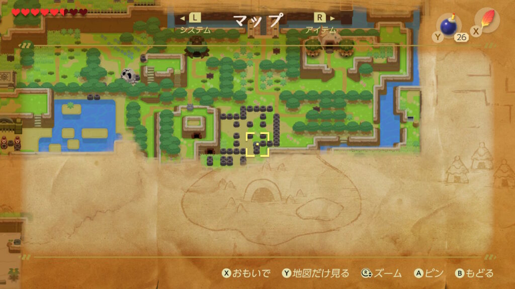 ヒミツの貝がら13の入手場所（マップ）2