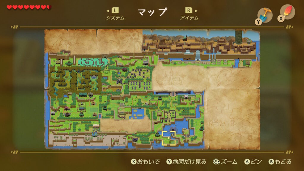 ヒミツの貝がら16の入手場所（マップ）1