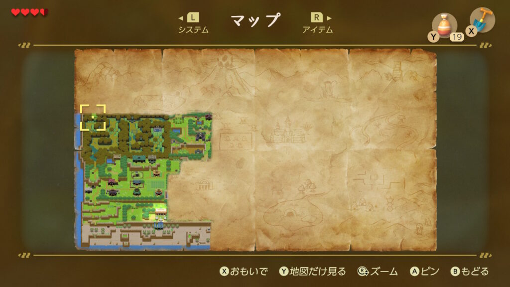 ヒミツの貝がら6の入手場所（マップ）1