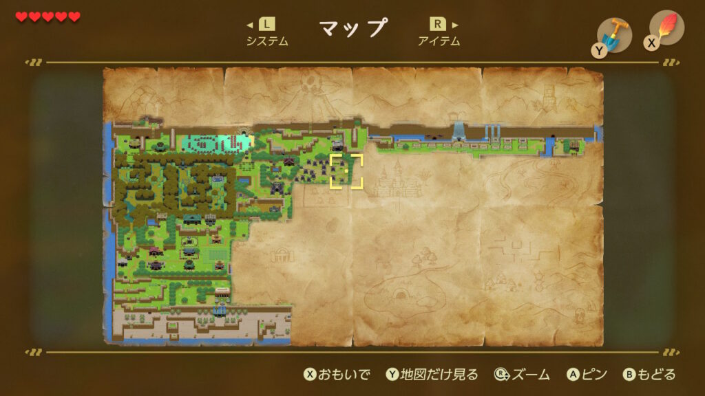 ヒミツの貝がら7の入手場所（マップ）1