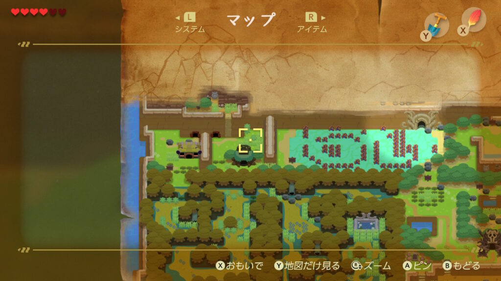 ヒミツの貝がら8の入手場所（マップ）2