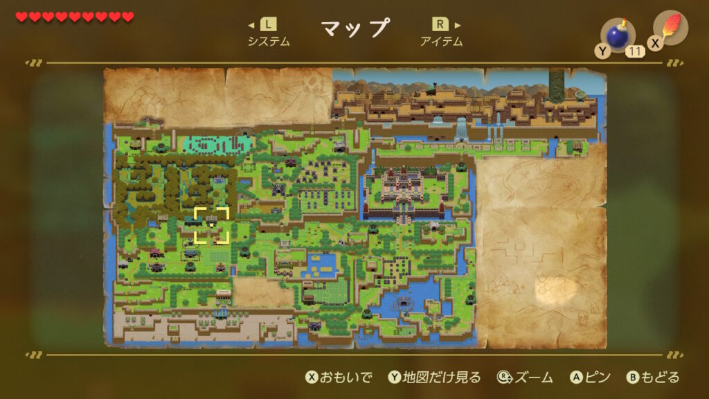 夢のほこらの場所（マップ）1